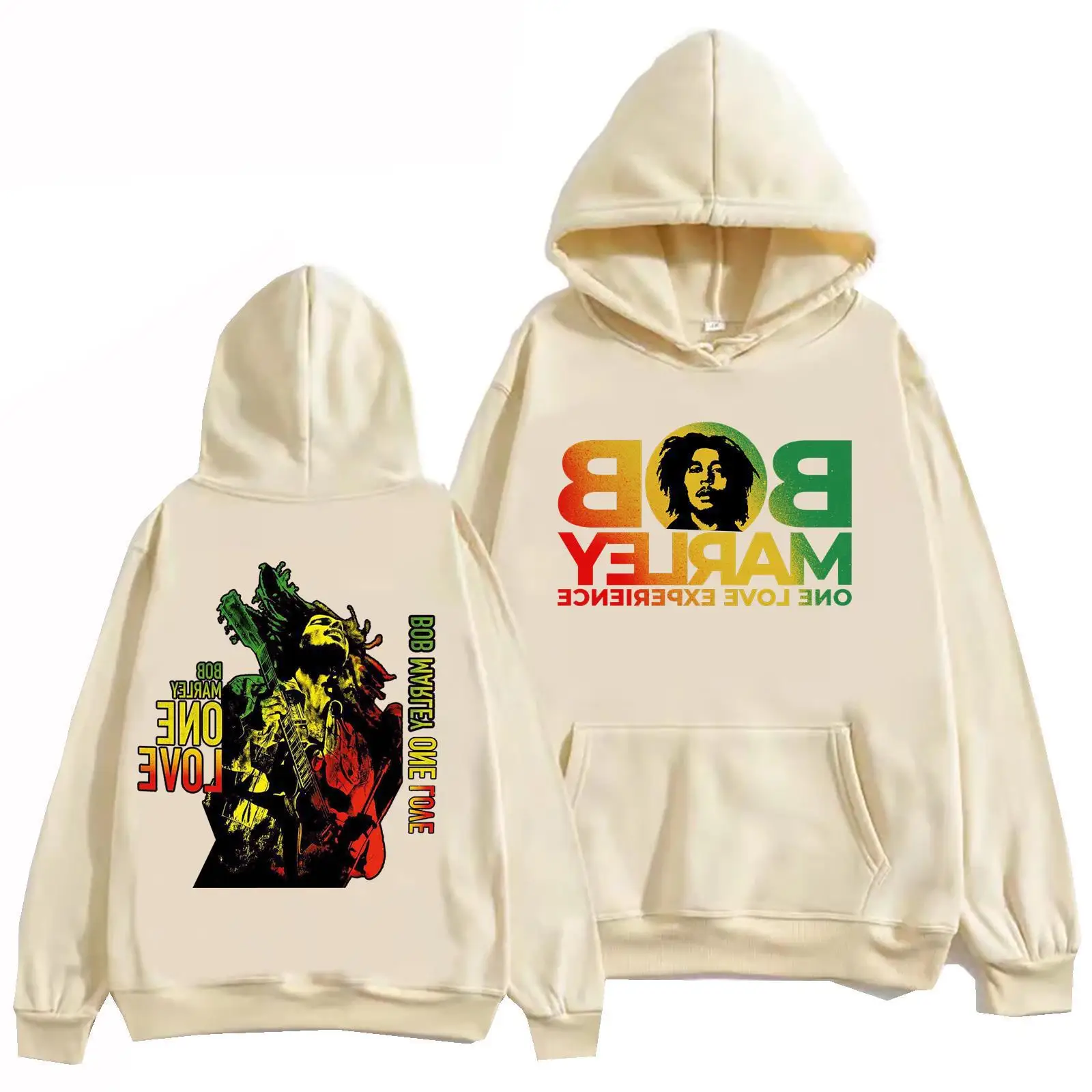 Felpa con cappuccio Bob Marley 2024 Harajuku Pullover Hip Hop Top Felpa con musica popolare Regalo per i fan Felpa con cappuccio per coppia