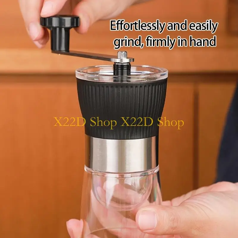 

X22D Premium Hand Coffee Grinder Ceramic Burr Glass Bowl Construction