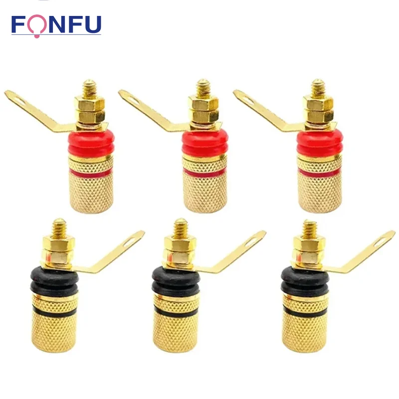 

20Pcs 4MM Gold-plated Banana Plug Socket Binding Post Speaker Terminal Audio Terminal