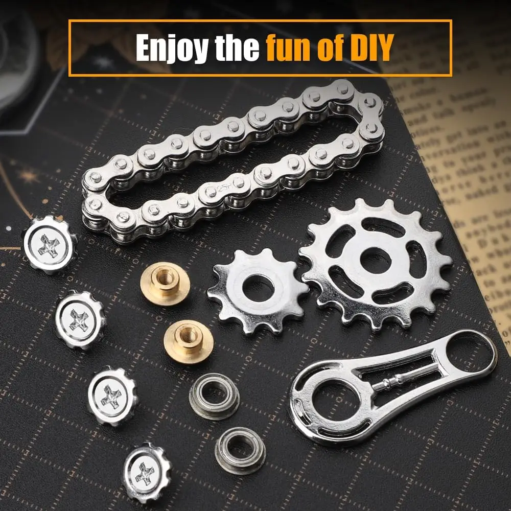 

Creative Fingertip Gyroscope with Gear Chain Wheel Design Novelty Stress Relief Toy For Unique Touch Experience