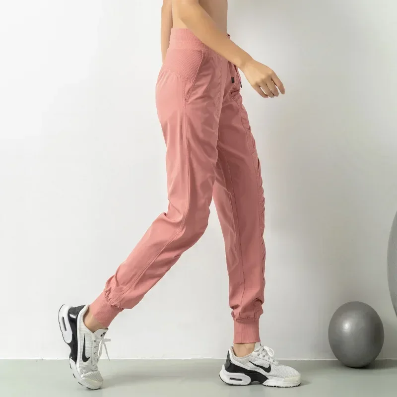 Wrinkle Slimming Fitness Sweatpants Women\'s Loose Leggings Pants Running Pants Casual Quick-drying Trousers Harem Pants Thin