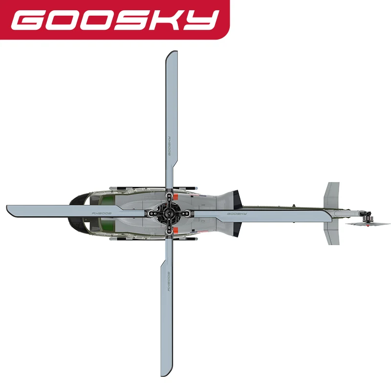 【2026 New Arrival】GOOSKY E2 GPS UH-1Y Army 1 RC Scale Helicopter 1:35 Scale With Dual Brushless Motor Smart GPS Tof