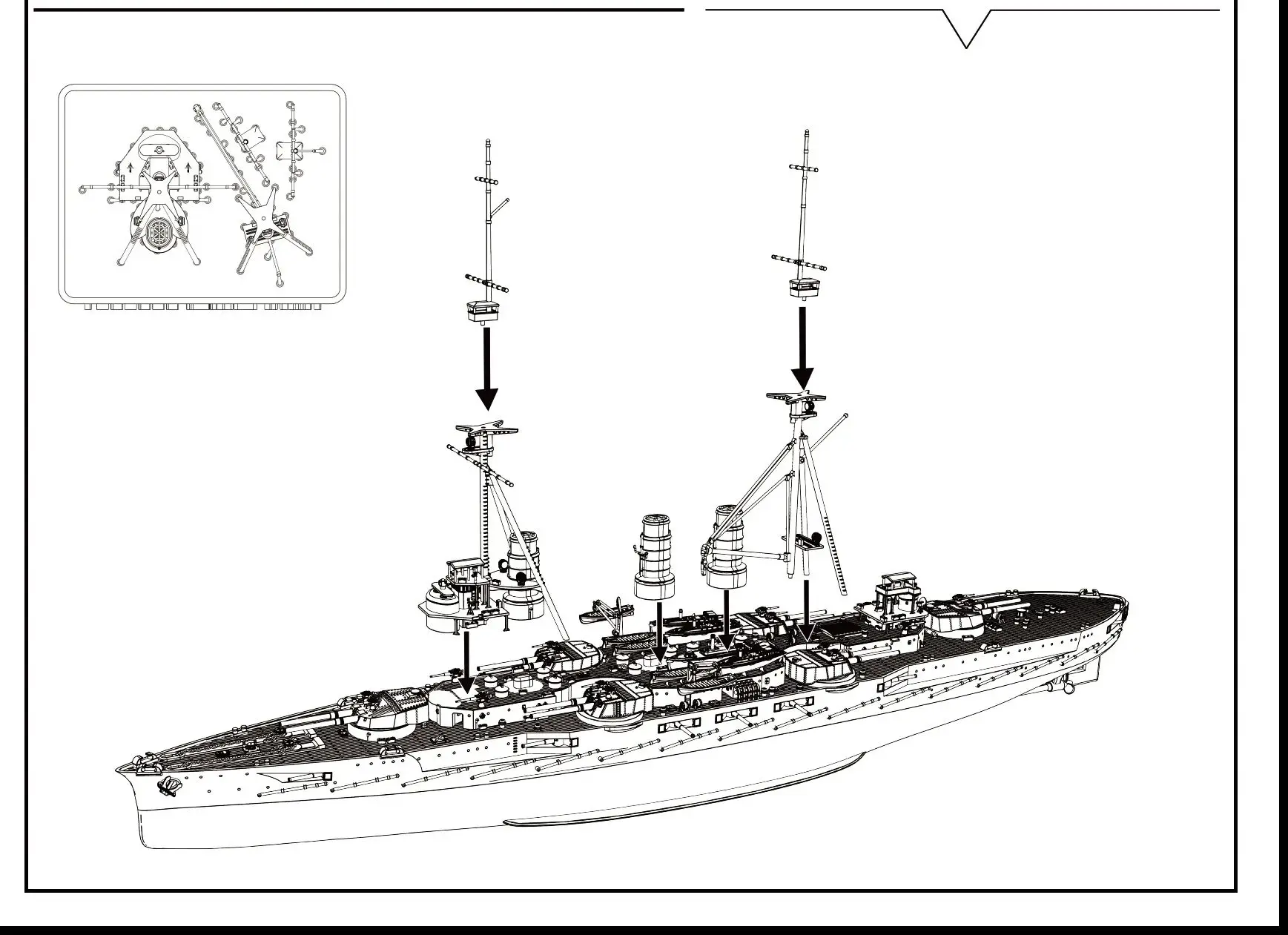 

SSMODEL SS535/S 1/1200 1/1250 Комплект военной модели IJN Kawachi class Settsu Линкор 1920 Полный корпус