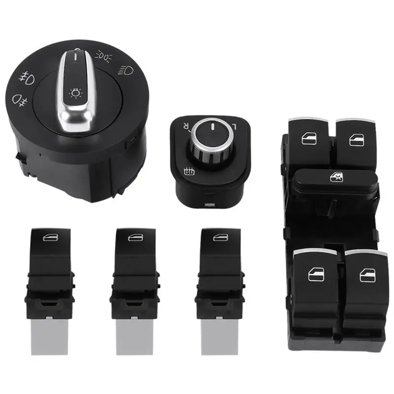 

A57E-Car Headlight Switch & Window Lift Switch For VW Golf Mk5 Jetta 5 Passat B6 Touran Seat 5ND941431A 5ND959857 5ND959565B Par