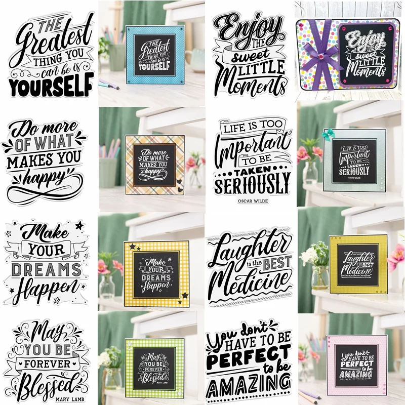 

Life Is Tough But So Are You Make Your Happy Amazing Sentence Letter Words Clear Silicone Stamps Decorate Cards Craft Scrapbook