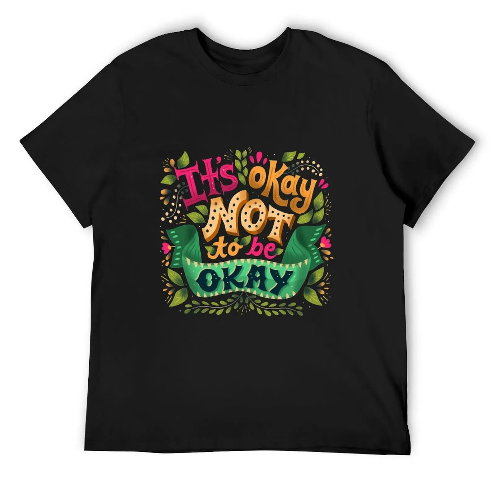 

It's okay not to be okay T-Shirt vintage anime shirt custom shirt Short sleeve tee plain black t shirts men