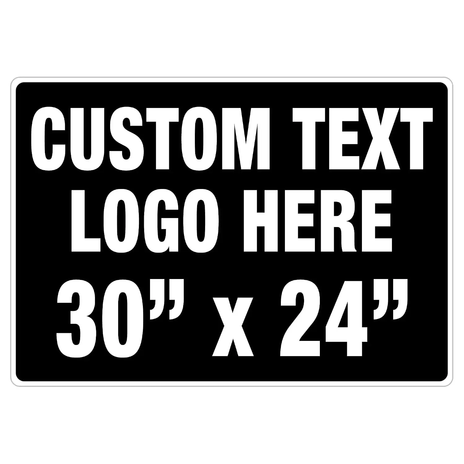 Large Metal Signs Outdoor 30x24 Aluminum Reflective Weatherproof for Building Parking Area, Customized