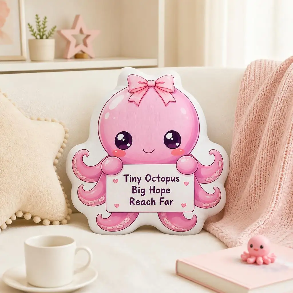 Coussin en peluche Octopus Big Hope, forme irrégulière, pour décoration intérieure, cadeau, canapé, lit