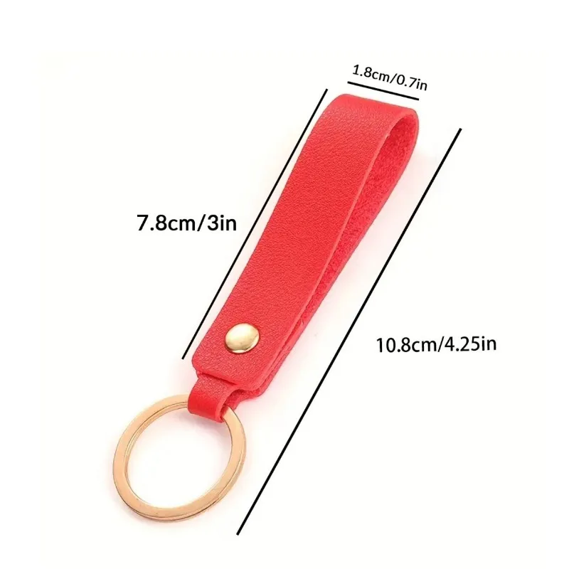 Personalized Name Rectangle PU Leather Bag Keychain Room Number Laser Customized Logo Car Key Chain Ring Gift Keyring
