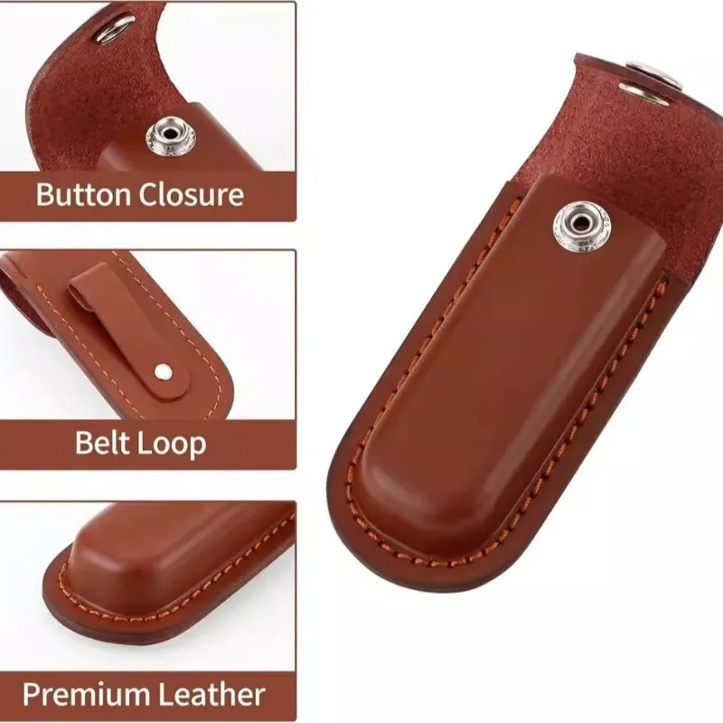 1PC Fold Knife Cover Tool Flashlight Belt Loop Case Holder Leather or Cloth Sheath Pocket Hunt Camp Outdoor Hiking Equipment