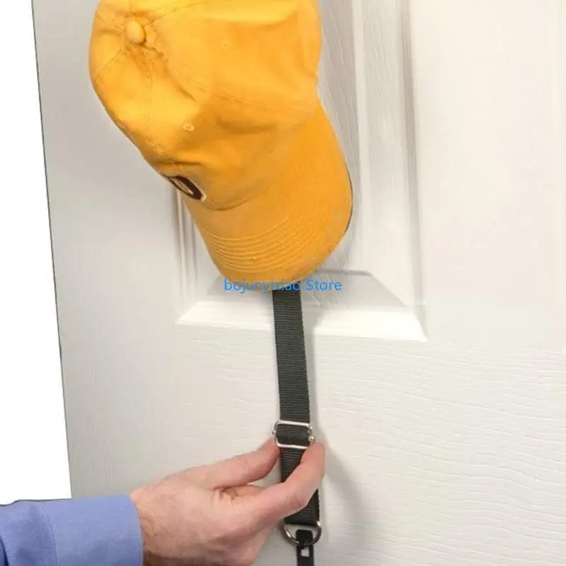 

900B 2pcs Over the Door Hat Rack for Closet Adjustable Storage with Hooks