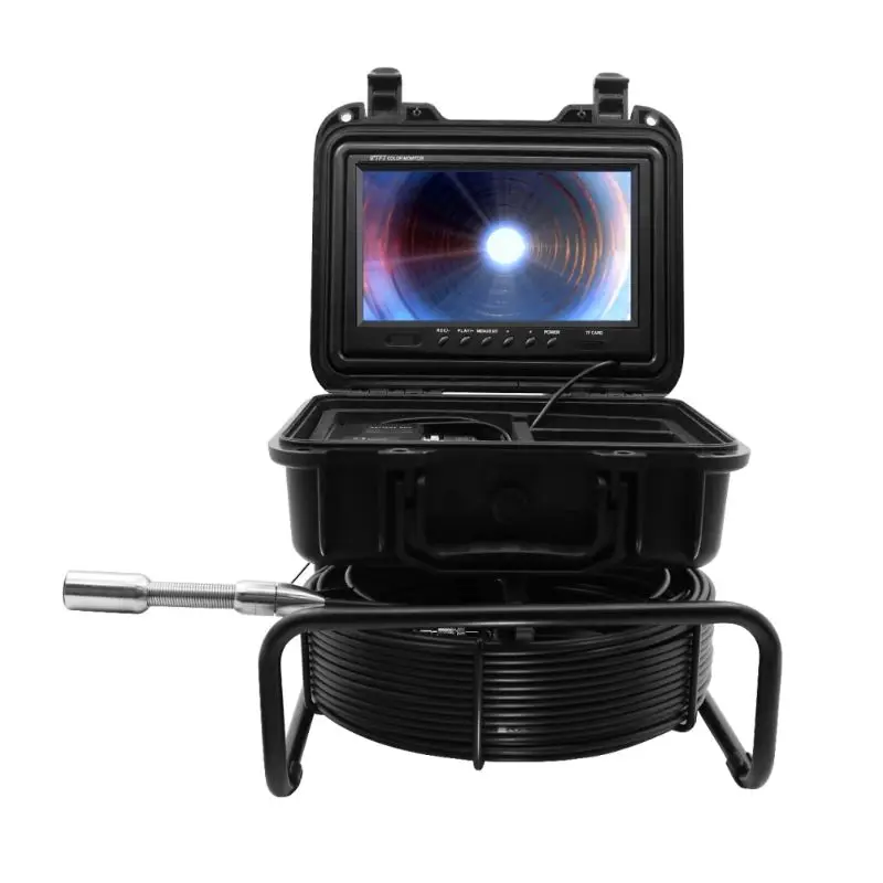 Hot Sale 30M Pipe Inspection Camera 9Inch 1080P Color Screen Video Pipe Camera 23MM Camera With12 High White Lights