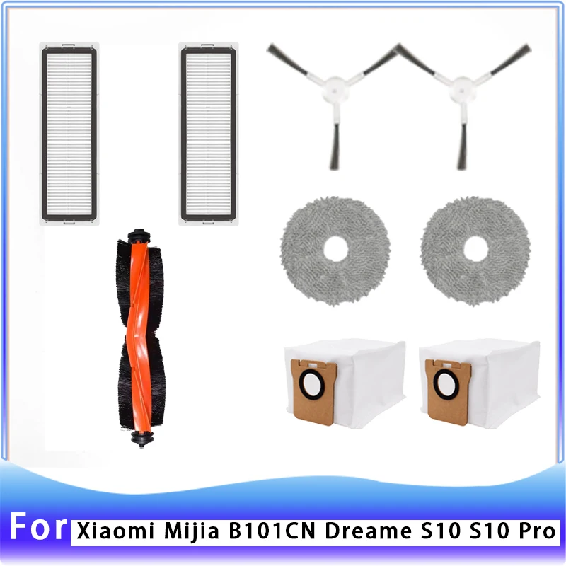 Voor XIAOMI Mijia Omni 1S B101CN B116 X10 + X20 + S10 + Dreame L10s Ultra / S10 Pro Belangrijkste Zijborstel Hepa Filter Mop Stofzak Onderdelen