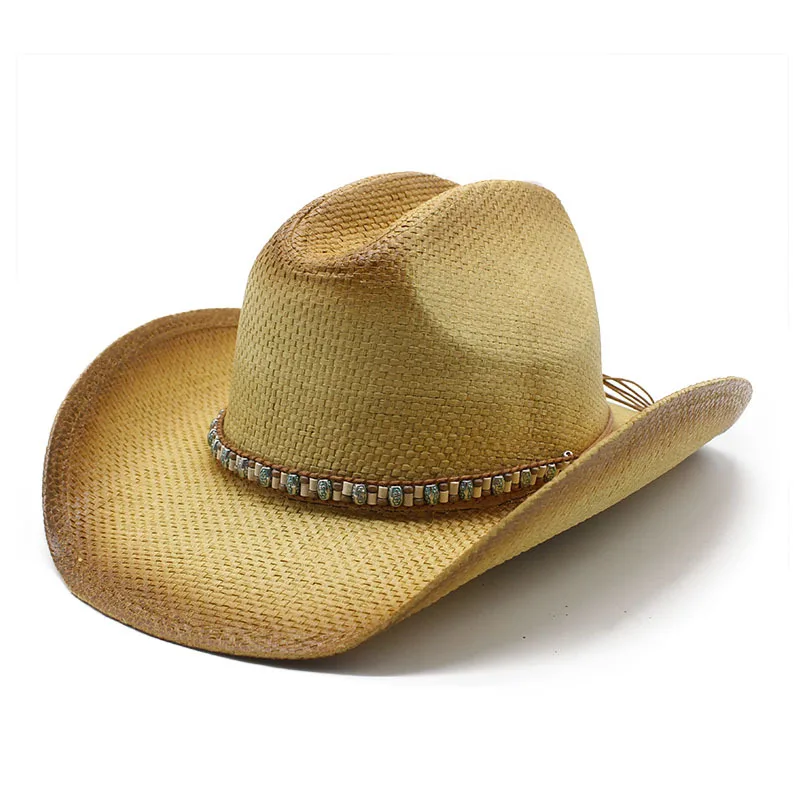 

Hard Top Cowboy Hat Beach New Summer Hat Men And Women Panama Straw Hat Bowler Hat American Western Cowboy Hat