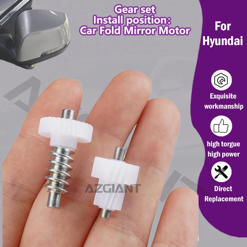 

1/5PCS AZGIANT For Hyundai Sonata 9/ix45/Veloster/ix35/Santa Fe Car Exterior Folding Mirror Motor plastic/metal 30/19T gear set