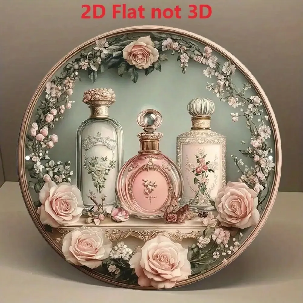 Vintage Metal Sign 8 Inch Round Wall Decor for Home Garden Bar