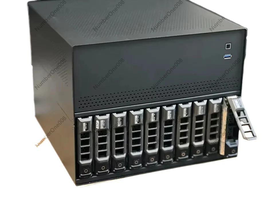Корпус для NAS-сервера на 10 отсеков, 0.8 мм оцинкованная сталь, шасси MATX, SATA/SAS, с горячей заменой, для дисков 3.5/2.5 дюйма, отсеки для HDD