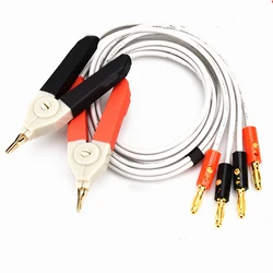 85cm LCR Meter Test Cable Terminal Kelvin Clip Wires con spina a Banana LCR Meter Test Leads per GTL-108A 9287-10 GOM-801G/802