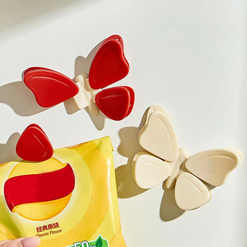 Magnetic Butterfly Sealing Clips For Snacks, Packaging Bags, And Refrigerator Magnets - Mini Cute Sealing Machine