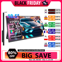 HGFRTEE 18.5Inch Portable Monitor 100% sRGB 100Hz Extended Display for Laptop PC PS5 Switch iPhone with VESA Hole & Back Bracket