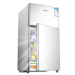 Mini bar refrigerator 98L double door refrigerator home hotel with refrigeration freezing BCD-72A138D