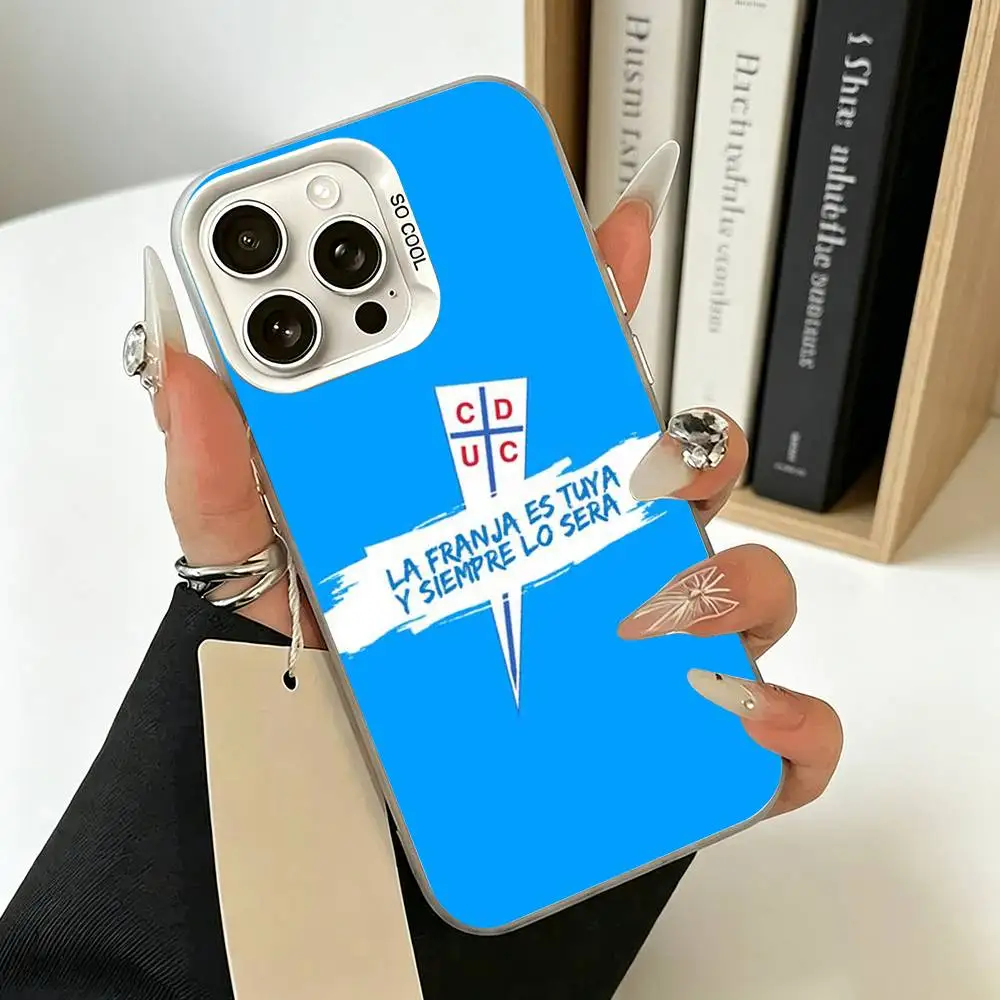 Прочный чехол для телефона Universidad Catolica-a iPhone 11 12 13 14 15 16 17 Pro Max Plus белый серебристый