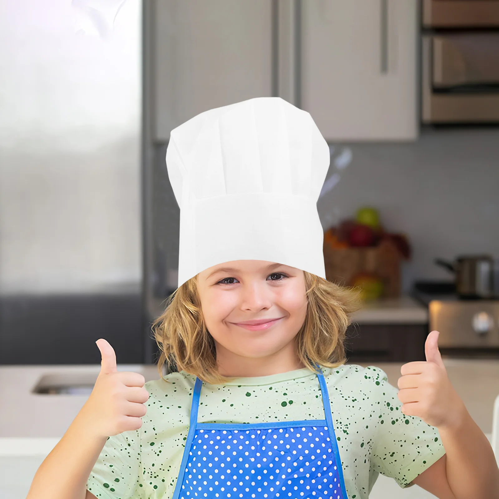 20 Stück Kochmützen, verstellbar, Einweg-Kochmützen aus Vliesstoff, weiß, für Küche, Catering, Backen, verstellbare Kochmützen