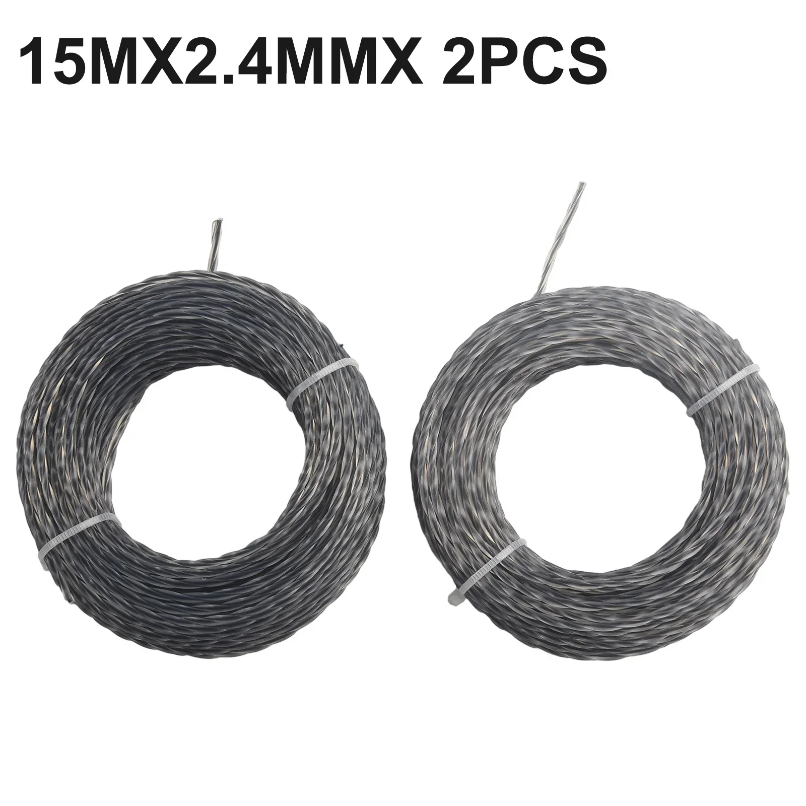 Enhanced 2 Sets Corereinforced Grass Trimmer Line 2 0 3 0 Mm X 15m (30m) Line Spool For Precise And Easy Trimming Experience