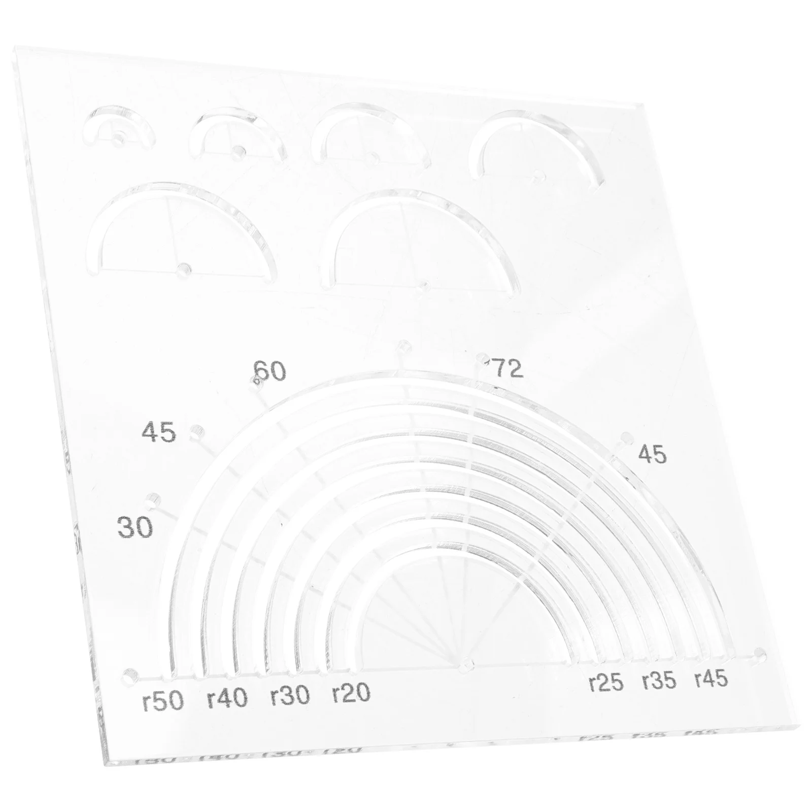 

Acrylic Quilting Ruler Semicircle Shape Template for Embroidery Painting DIY Fabric Cutting Smooth Slide Hold Firm
