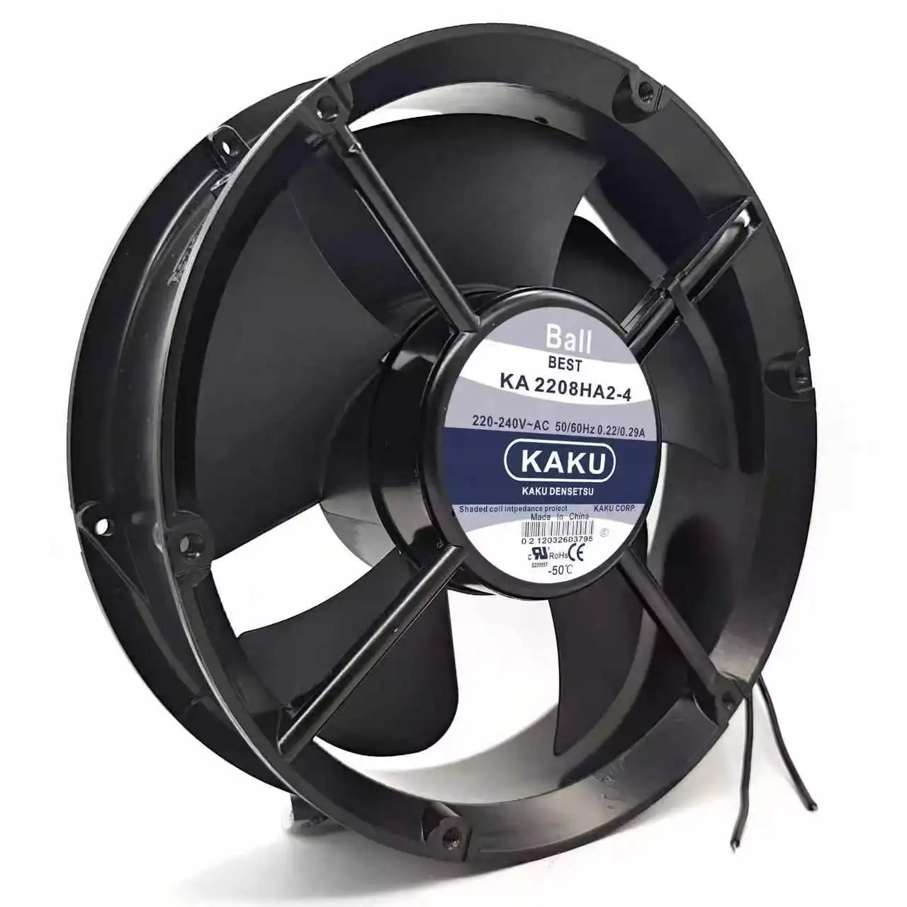 For 2208HA2-2 AC 220V 240V Ball Bearing Cooling Fan 220mm Industrial Cabinet Exhaust Axial Ventilation Cooler Fan