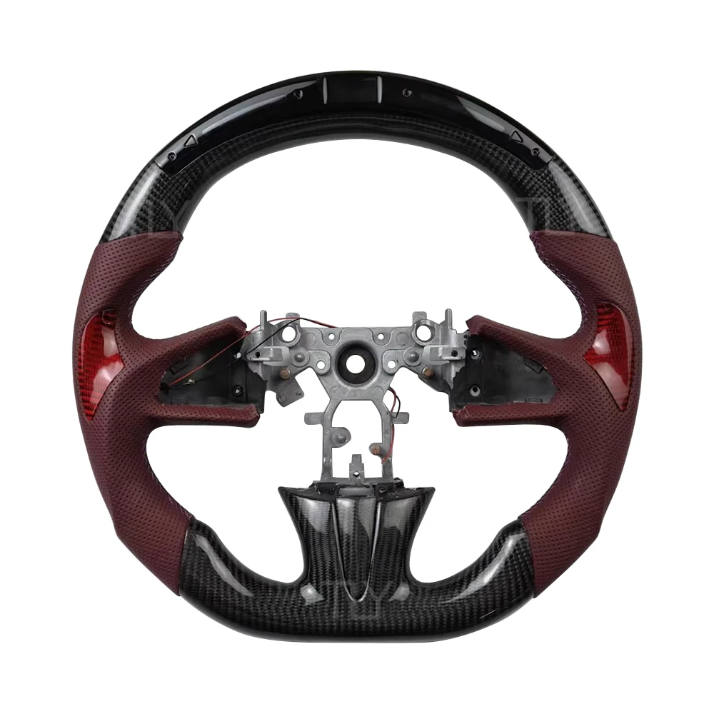 Direct Fit Carbon Fiber and Leather LED Display Screen Steering Wheel for 2014-2017  Q50 Interior Upgrade Car Accessory