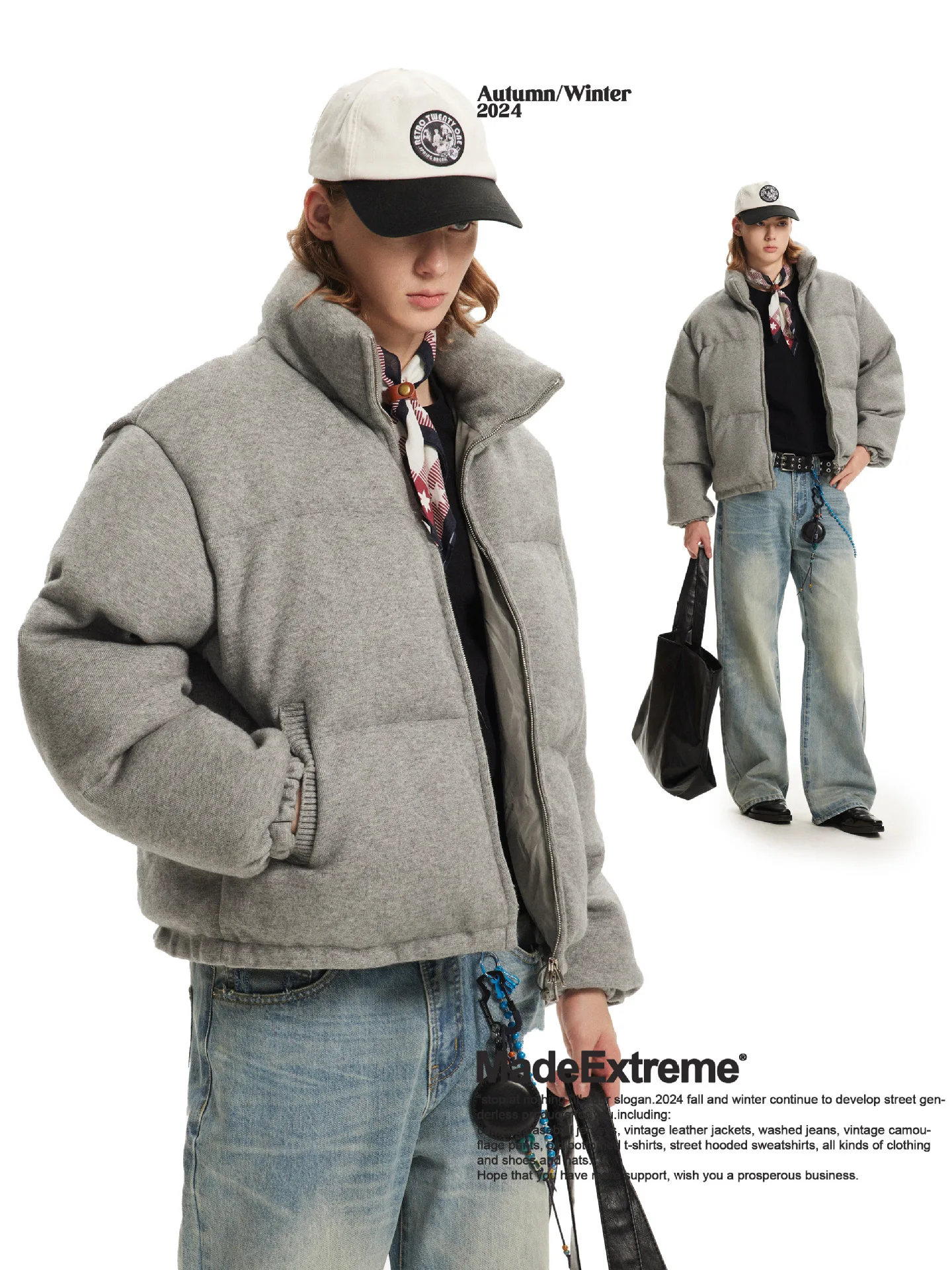 MADE EXTREME Chaqueta de plumón de pato blanco Parkas cortas de otoño e invierno