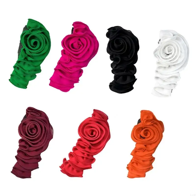 

Handmade Costume Appliques Silk Flower for Stage Performances Dress Making Materials 3D Flower Patches Garment Appliques