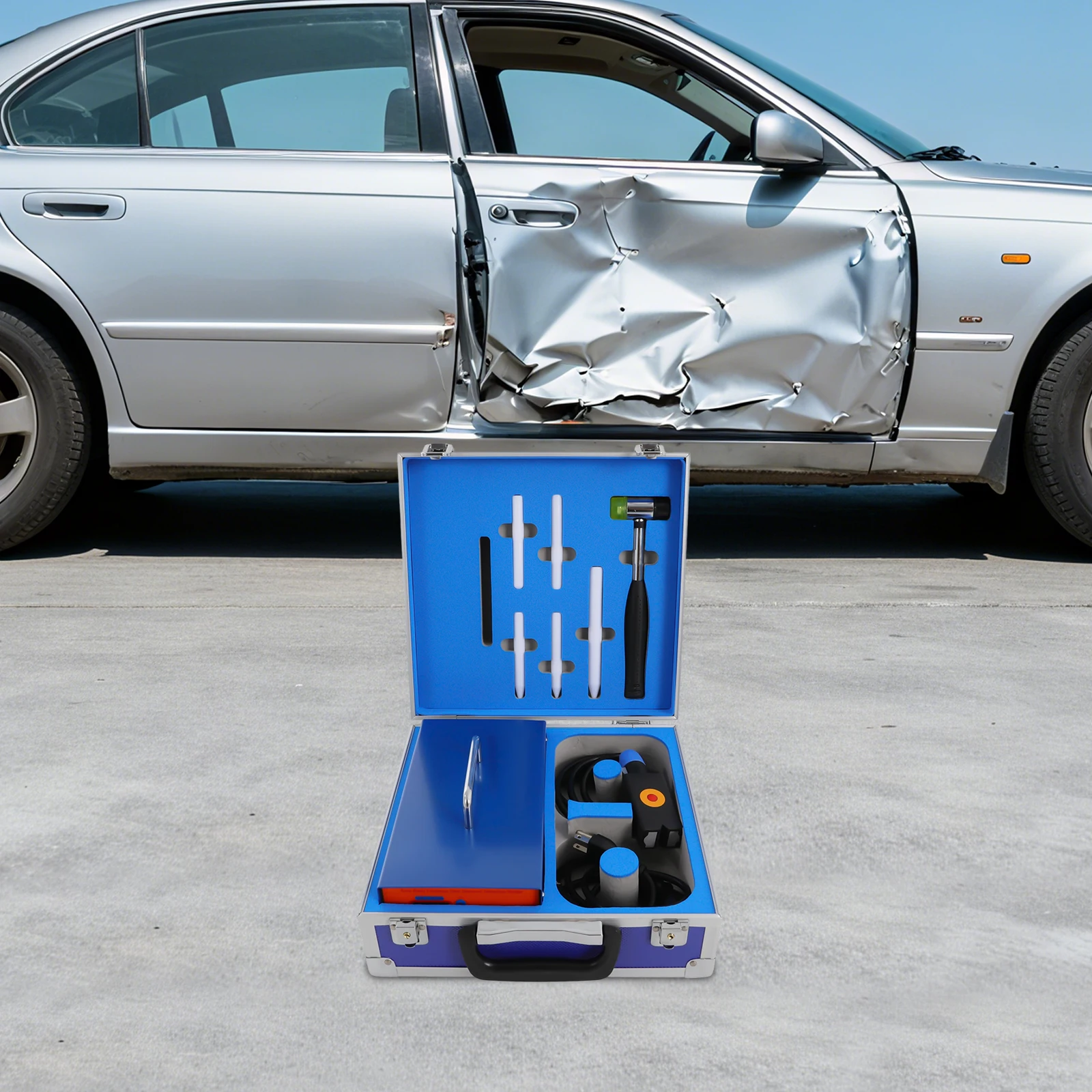 Electromagnetic Induction Dent Repair Tool, 110V Paintless Dent Removal Kit, 1.38kW Auto Body Dent Puller with Digital Display