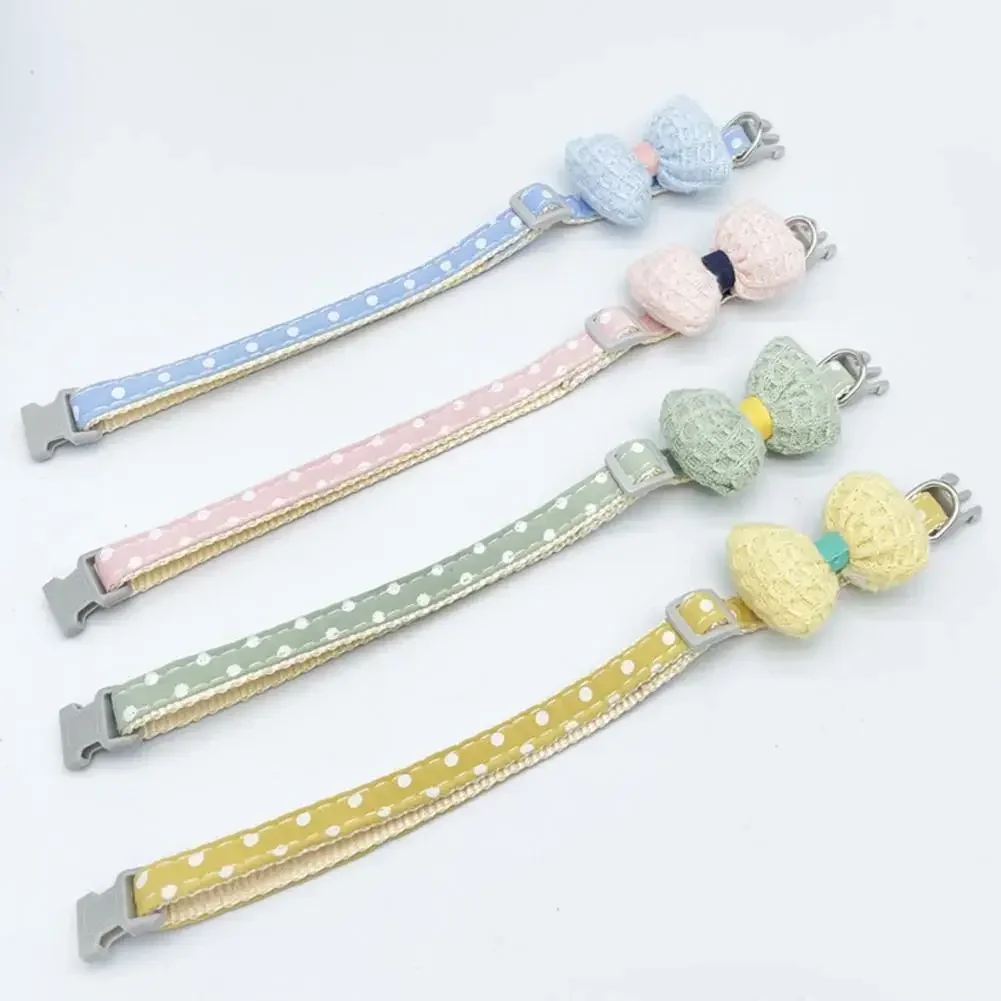 2024 New Puppy Collar Fine Workmanship Pet Collar Cute Bow Tie Dog Collar Rabbit Accessories