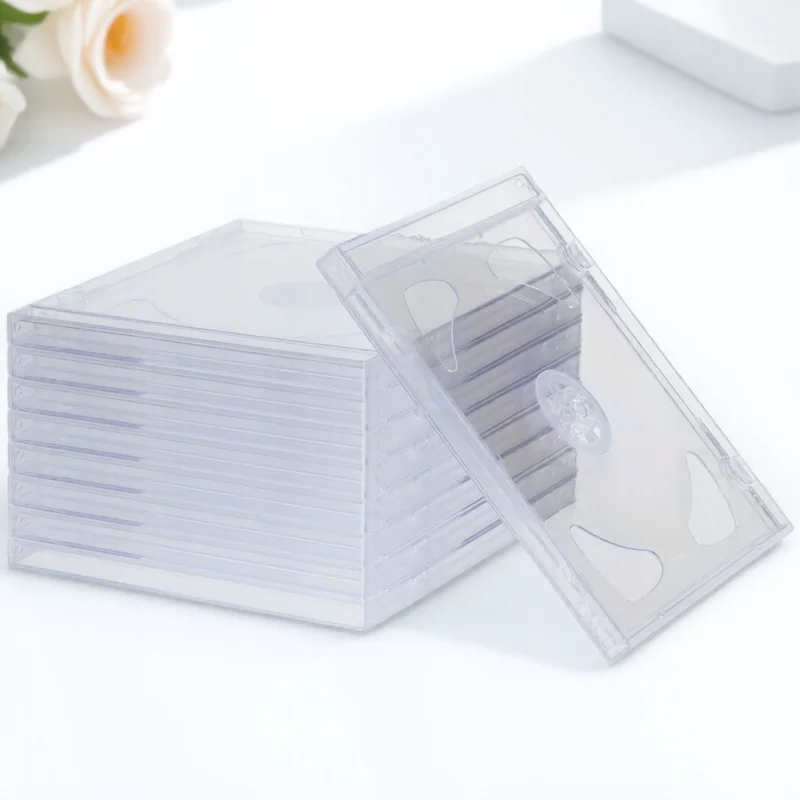 

9pcs Clear Acrylic Cd Jewel Cases Double Storage Holders Transparent Portable Light Compact Scratch Resistant For 2
