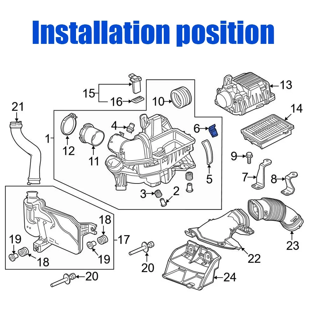 1x New For Honda Accord MK10 Fit Jazz MK2 MK3 Insight MK1 ZE1 Air Cleaner Intake Filter Box Housing Clip Clamp Fastener Black