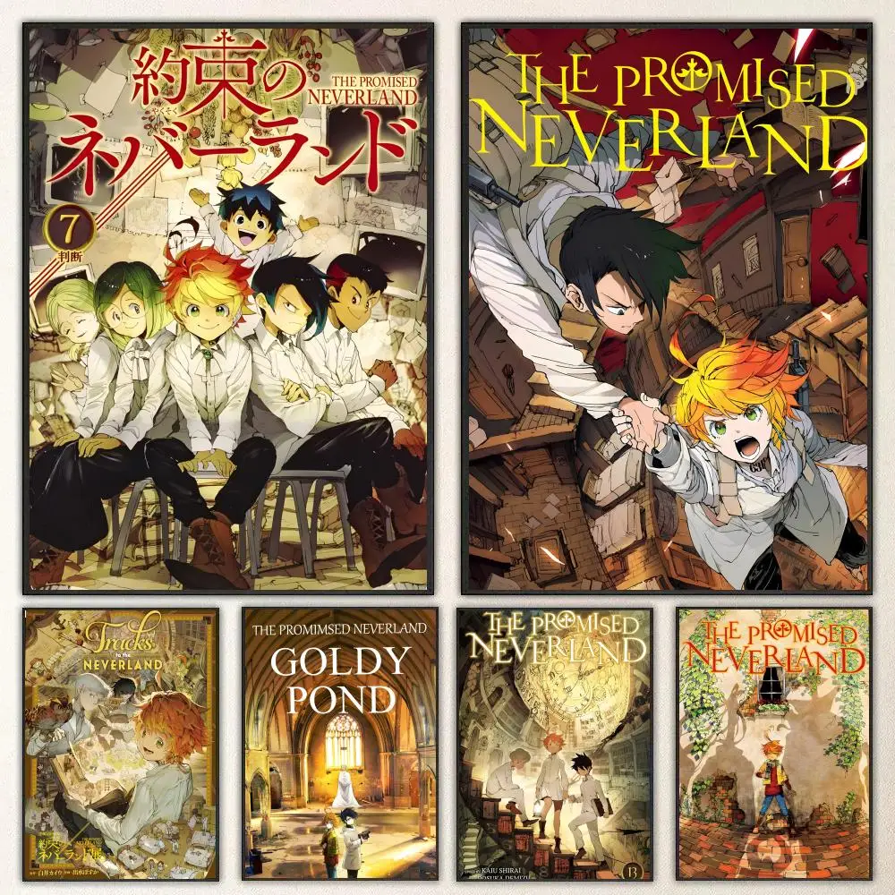 Anime T-The Promised Neverland Poster High-definition  poster stickers, suitable for bedroom, living room, home decoration