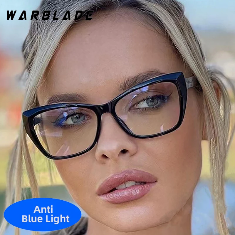 

Trending Cat Eye Anti-Blue Light Optical Eyeglasses Fashion Brand Designer Women Men Computer Work Eye Protection TR90 Glasses