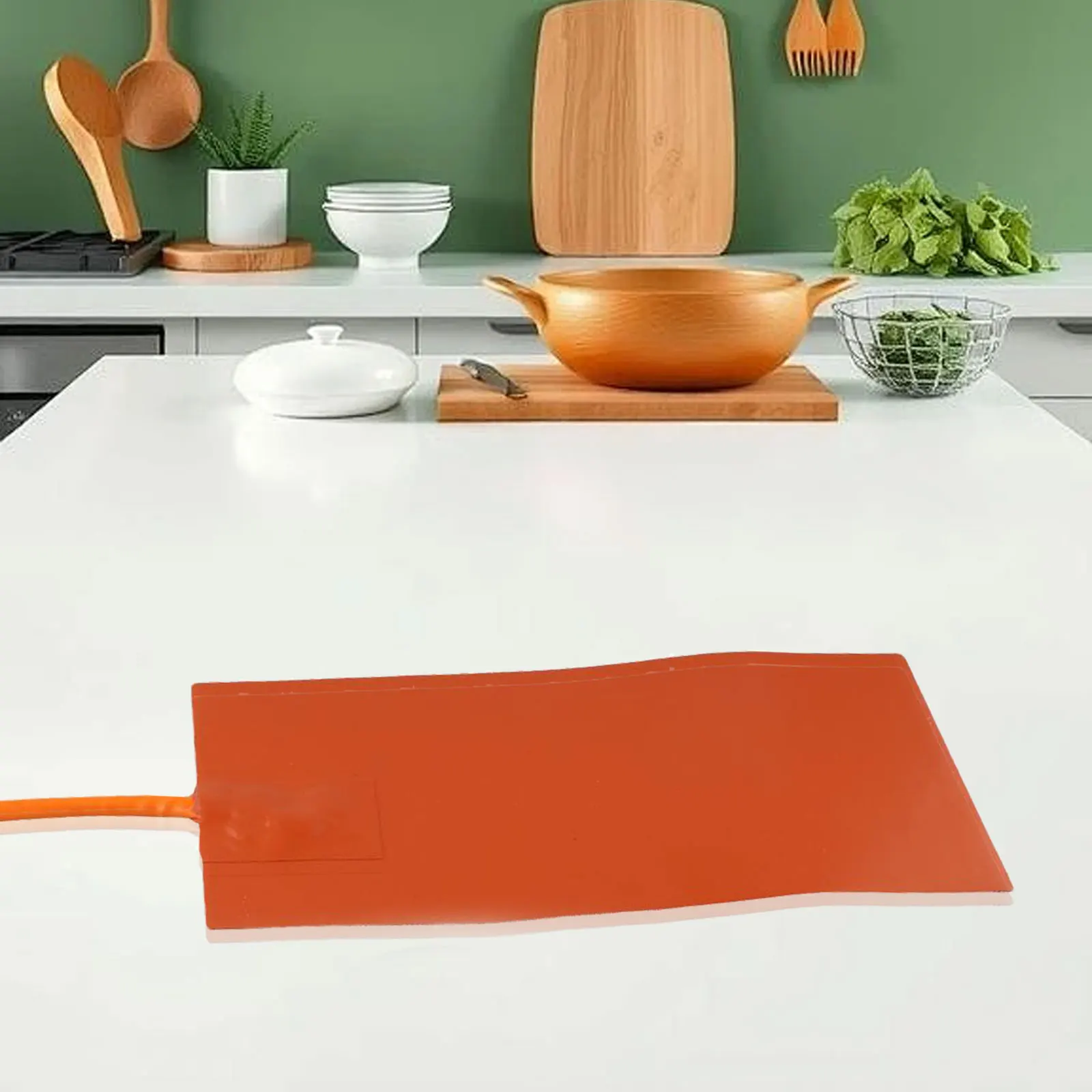 For Food Delivery Bag Heating 12V 100W Silicone Heating Pad Mat with Detachable Power Cord and Temperature Control