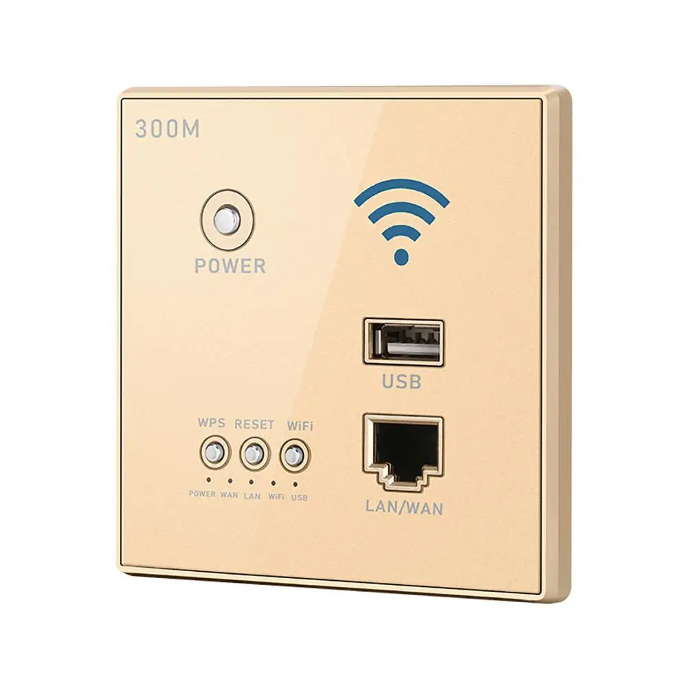 Wireless Router Socket Simple Operation Wireless Router Panel Professional WiFi Wall Routers Embedded Panel WPS Encryption