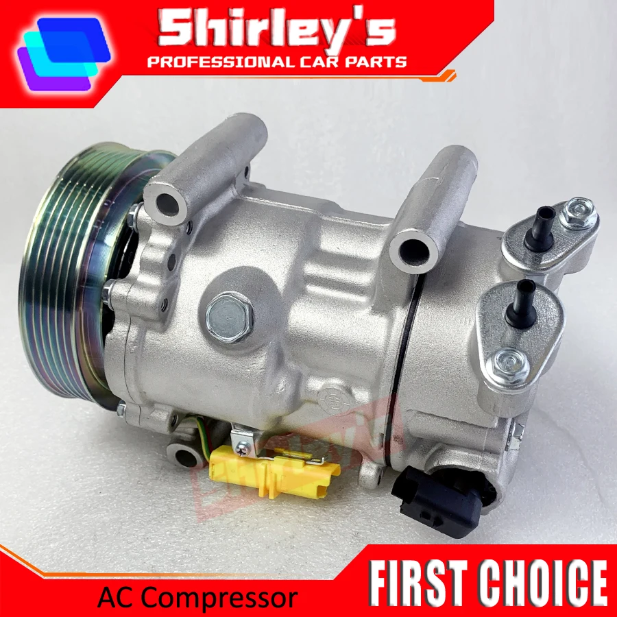 

SD6C12 Air Conditioning AC Compressor FOR PEUGEOT 207 307 CC Citroen DS3 C4 1607424980 1671553680 6453QJ 9678656080 9651910980