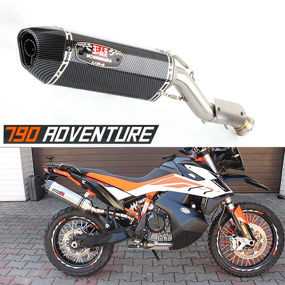 Motorcycle Escape Exhaust Modified 51mm interface Stainless Steel Middle Link Pipe For 790 Adventure / R 890 ADV