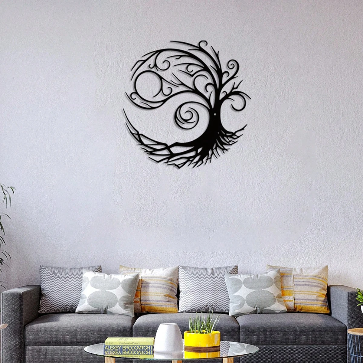 1PC Tree of Life Wall Decor Metal Wall Art Decor Sign Wall Plaques Ornaments for Home Wedding Bedroom Living Room Decoration