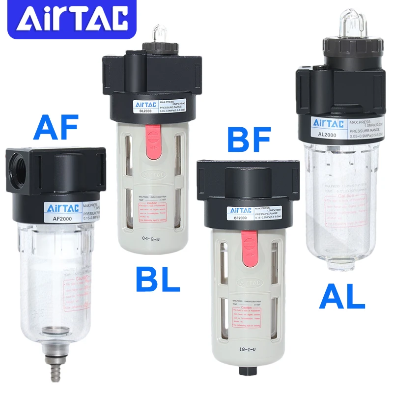 Airtac Pneumatic AL/BL/AF/BF Air Source Filter/Oil Mist Oiler Processor Oil And Water Particles