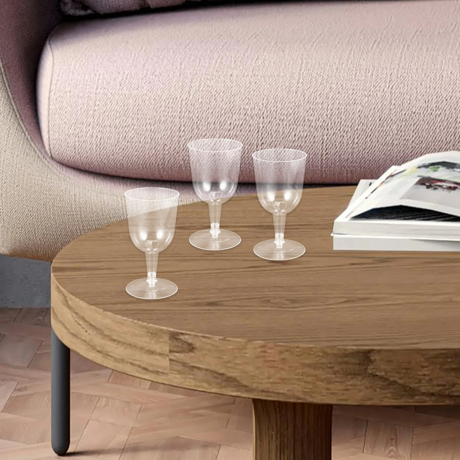 

24Pcs Clear Plastic Wine Glasses Reusable Red Wine Goblets Cocktail Cups Margarita Glass Banquet Party Bar Margarita Glasses