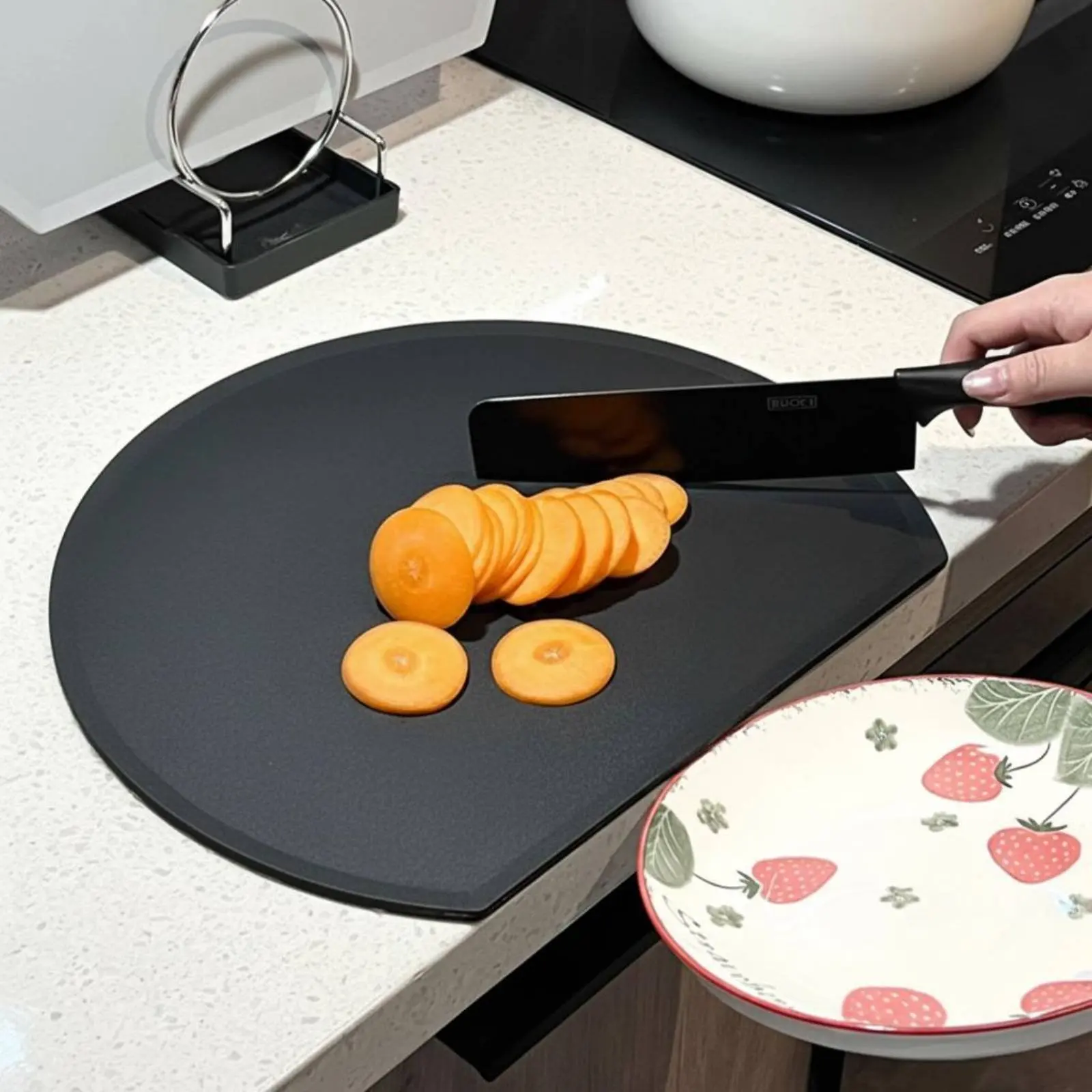 Flexible Cutting Mat Blade Gentle Flexible Chopping Mat Food-Safe Plastic Food Prep Board Dishwasher Safe Food-Safe Plastic
