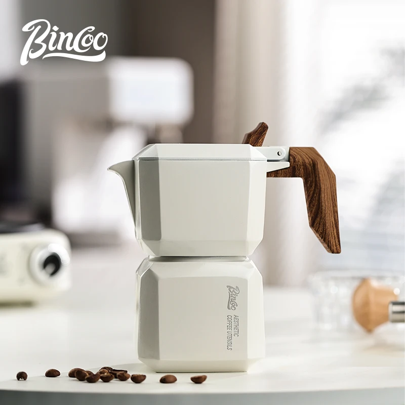 Bincoo Small Rubik's Cube Double Valve Moka Pot Brewed Coffee Outdoor Coffee Pot Camping Style Espresso Set Coffee Machine