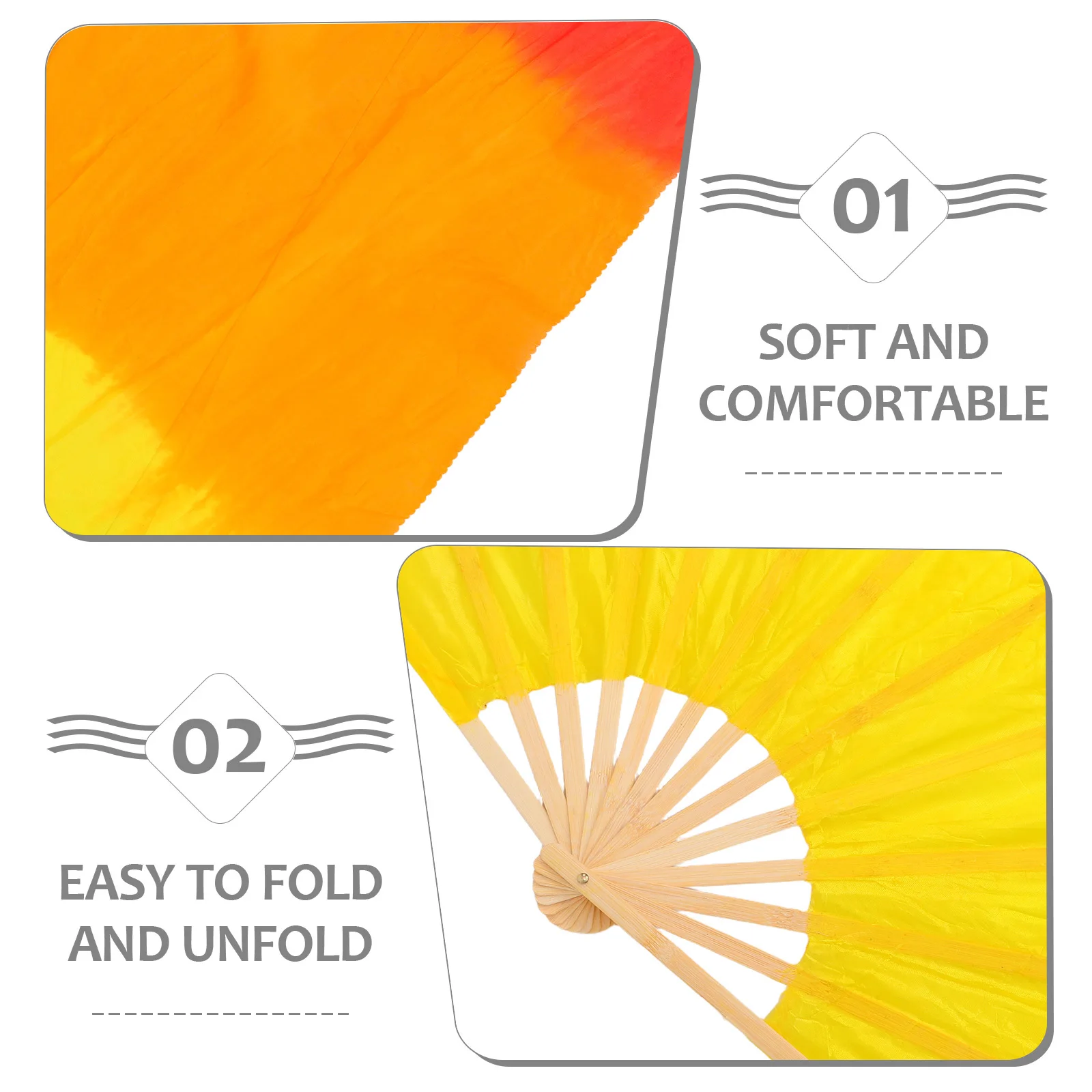 1.2 متر مروحة طويلة قابلة للطي للرقص المربع المحمولة فو الحرير الرقص مروحة المرحلة أداء مروحة الزخرفية مهرجان الرقص الملحقات