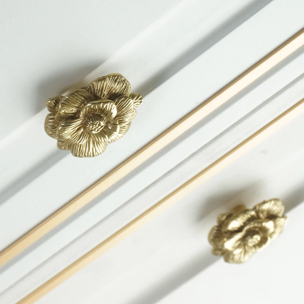 

Copper Pulls 1PC Simple Cabinet Handle Single Hole Door Knobs Wardrobe Drawer Furniture Hardware Material Easy Install